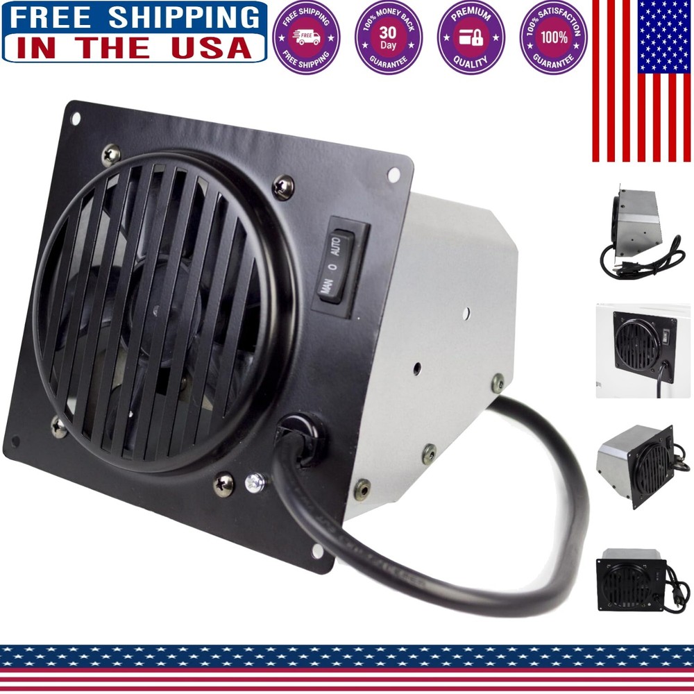 Compact Black Wall Mounted Fan for Optimal Heat Circulation - 21.6W Power