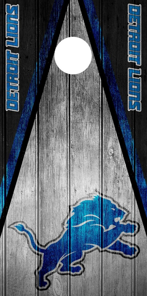 SINGLE Detroit Lions Cornhole Wrap Skin Game Board Decal Vintage Vinyl DT51