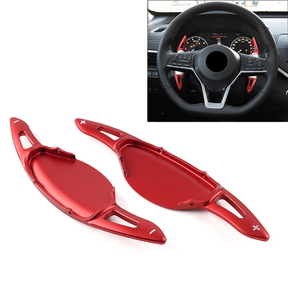 Steering Wheel Paddle Shifter Fit For Nissan Altima Rogue X-Trail Pathfinder Red