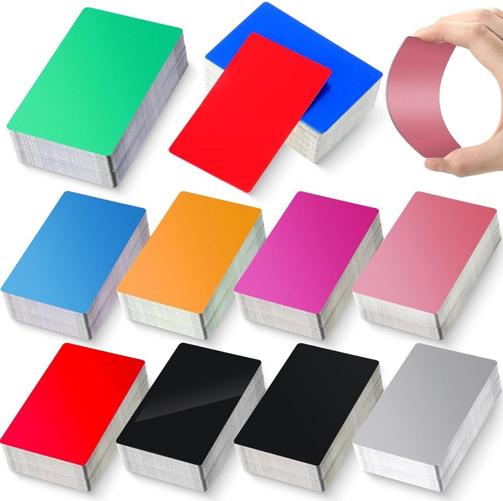 30pcs Laser Engraved Metal Business Cards Blanks 3.4