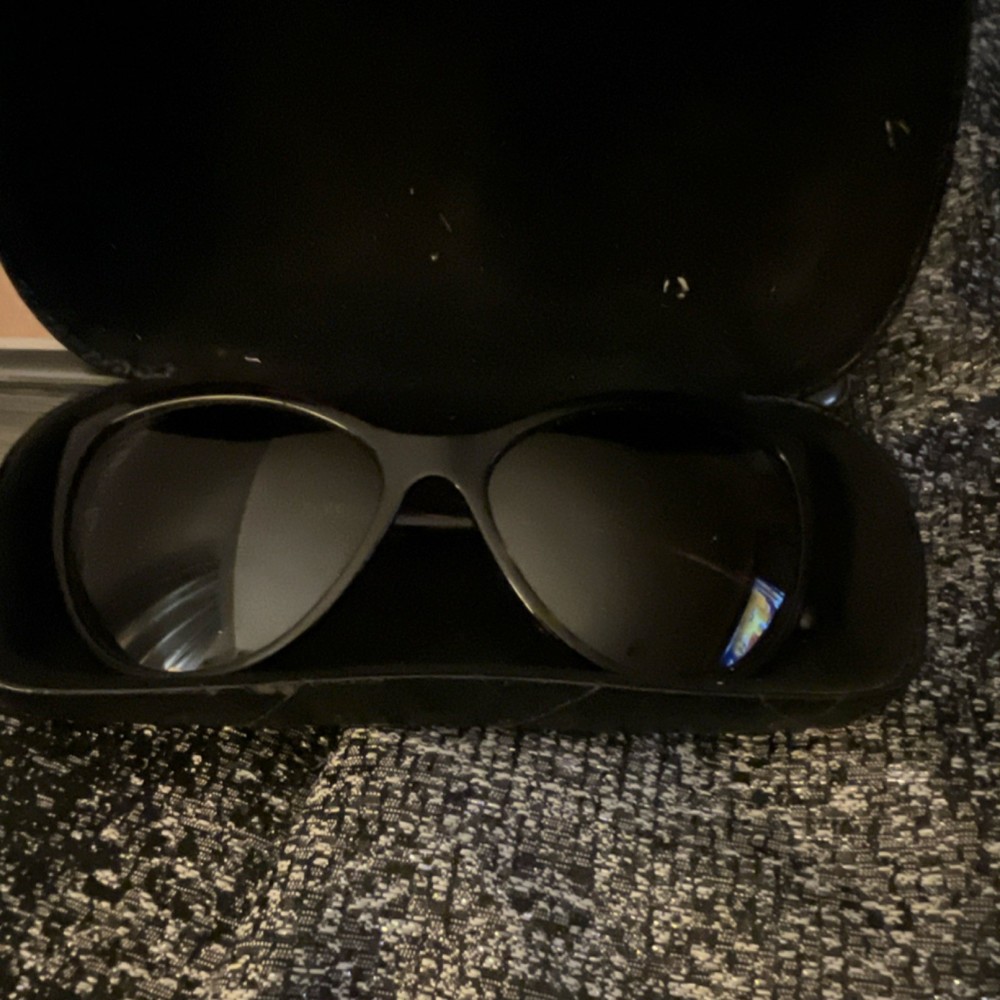 Chanel Women's Oversized Black Designer Sunglasses Tinted Plastic Frame & Lens