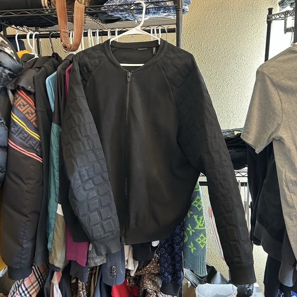 ALEXANDER WANG x H&M Jacket Men's Large Bomber Full Zip Stretch Black