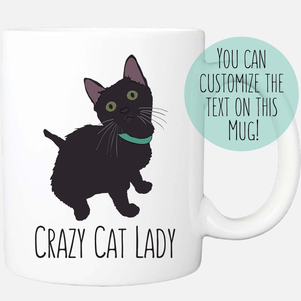 Black Cat Mug Personalized Cat Mom Mug