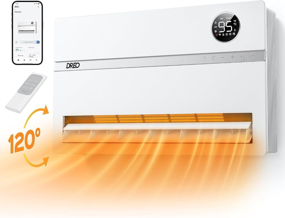 Fast Heating Wall-Mounted Heater with Alexa Control & Energy Efficiency - WH719S