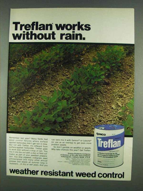 1978 Elanco Treflan Ad - Works Without Rain