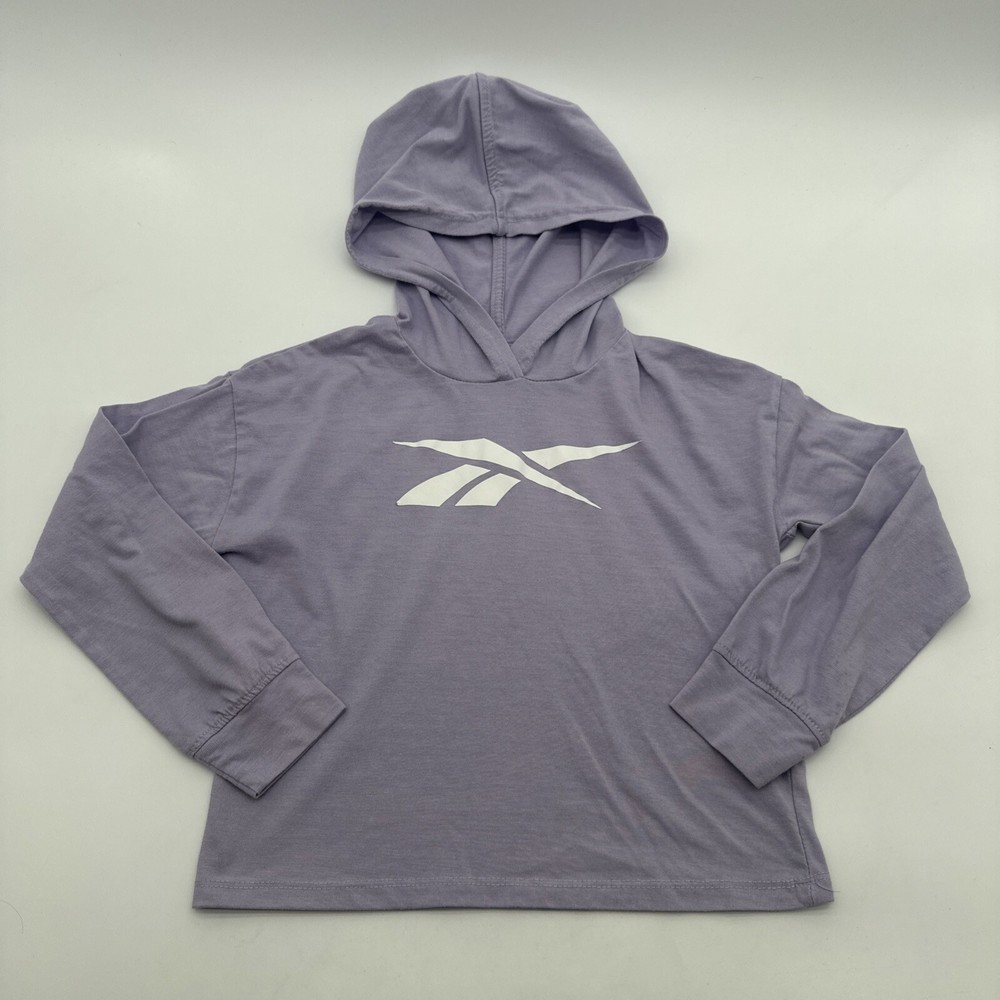 Reebok Hoodie Youth Girls Size 7 Purple Solid Logo …#20235
