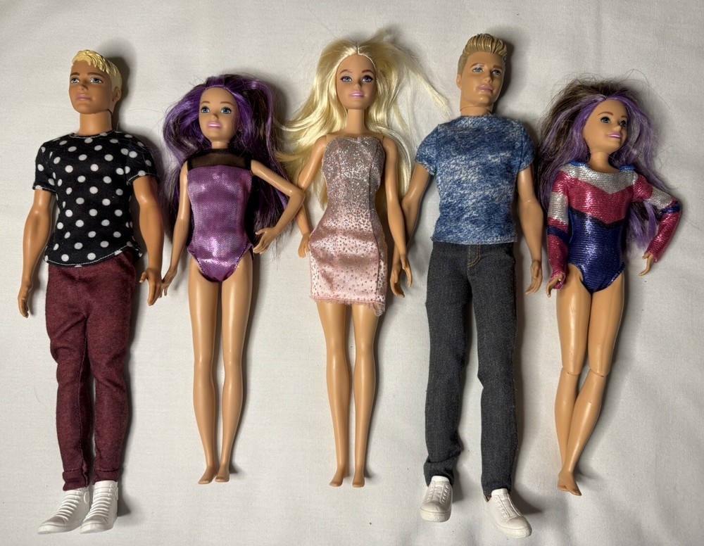 2010s Mattel Barbie Ken Skipper Doll Lot - 5 Dolls - Good Condition!