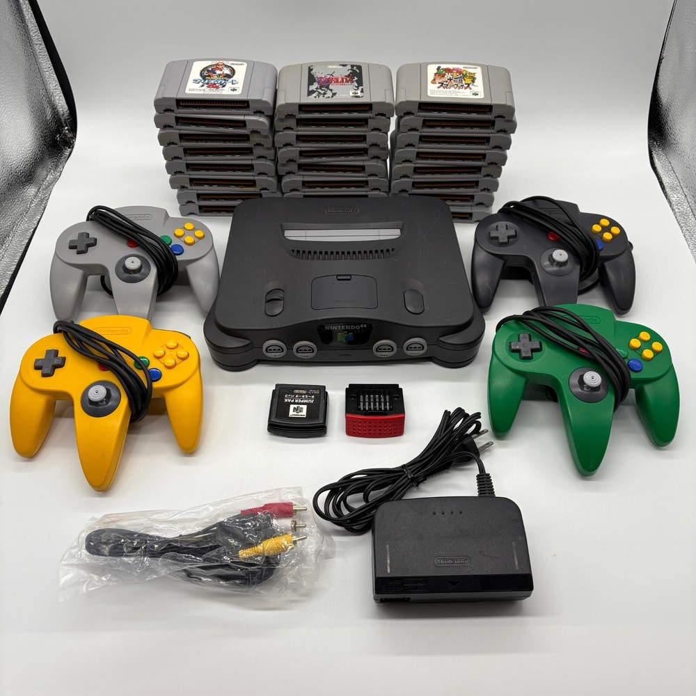 Nintendo 64 N64 Console Region Free - select Bundle- 1-4Controller / Pak / Games