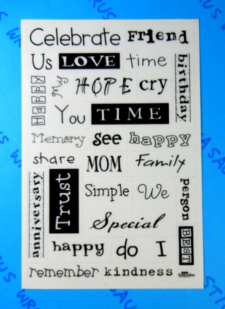 Family Keepsakes Stickers Sheet