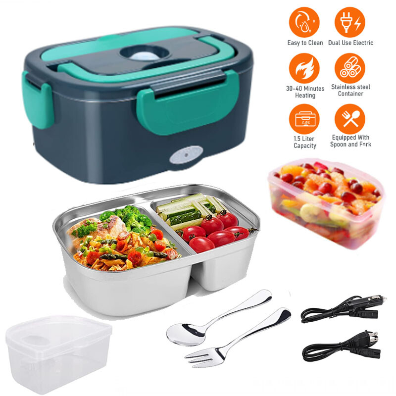 Electric Heating Lunch Box Food Heater Warming Bento Portable Lunch Container
