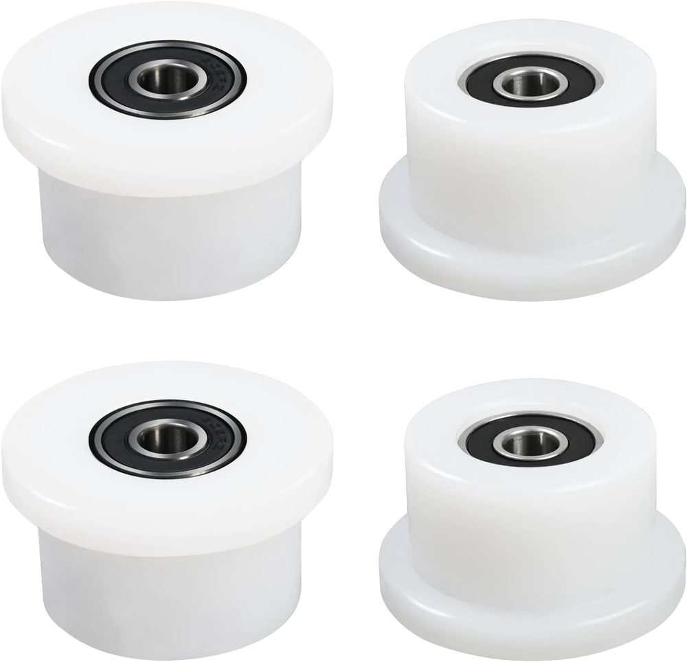 Qty.4 Machined Wheels/Rollers Compatible Total Gym Replacement, Fits Models 1000