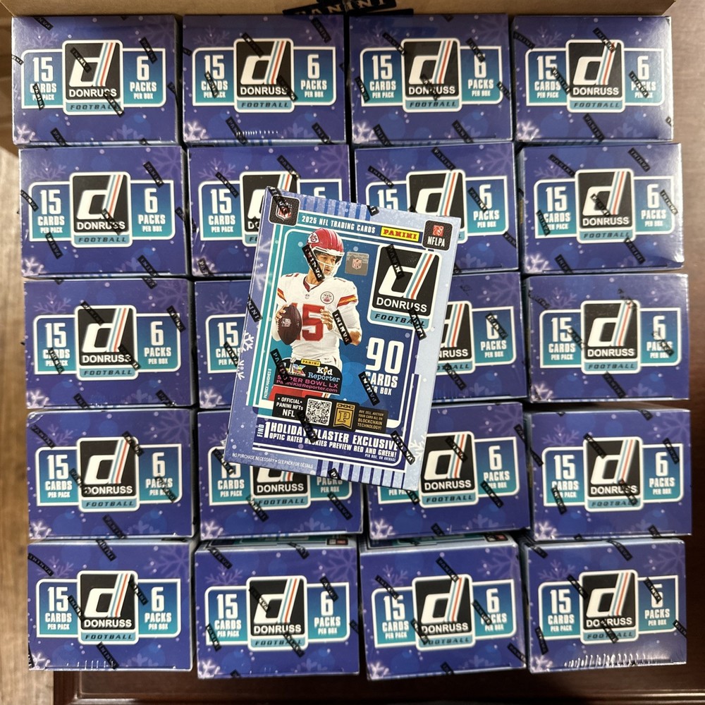 LOT OF 20 - 2025 Panini Donruss NFL Football Holiday Blaster Box Boxes In Hand