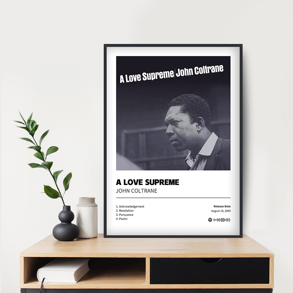 A Love Supreme — плакат альбома Джона Колтрейна 24x36 дюймов на заказ музыкальный холщовый плакат