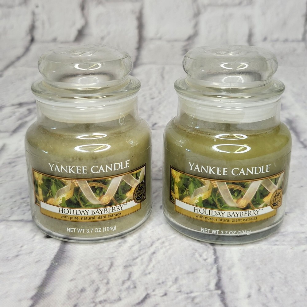 Yankee Candle Holiday Bayberry Small Jars 3.7 Oz Seasonal Scents