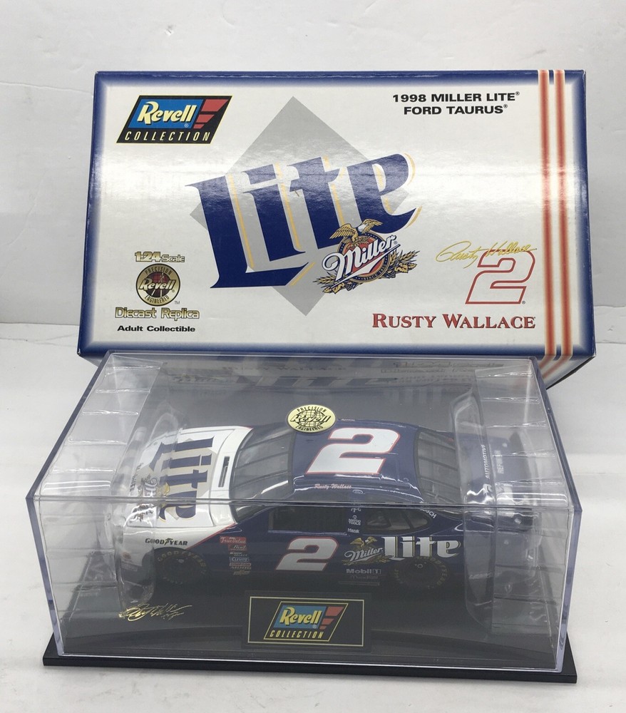 1998 Rusty Wallace NASCAR #2 Ford Taurus 1/24 Scale Miller Lite Diecast Model by Revell