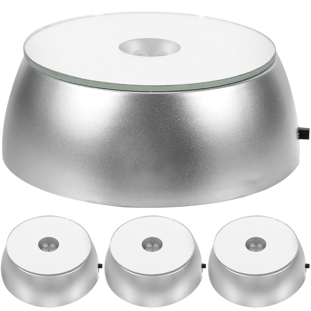 4Pcs Battery-Powered LED Display Stands for Art Showcase