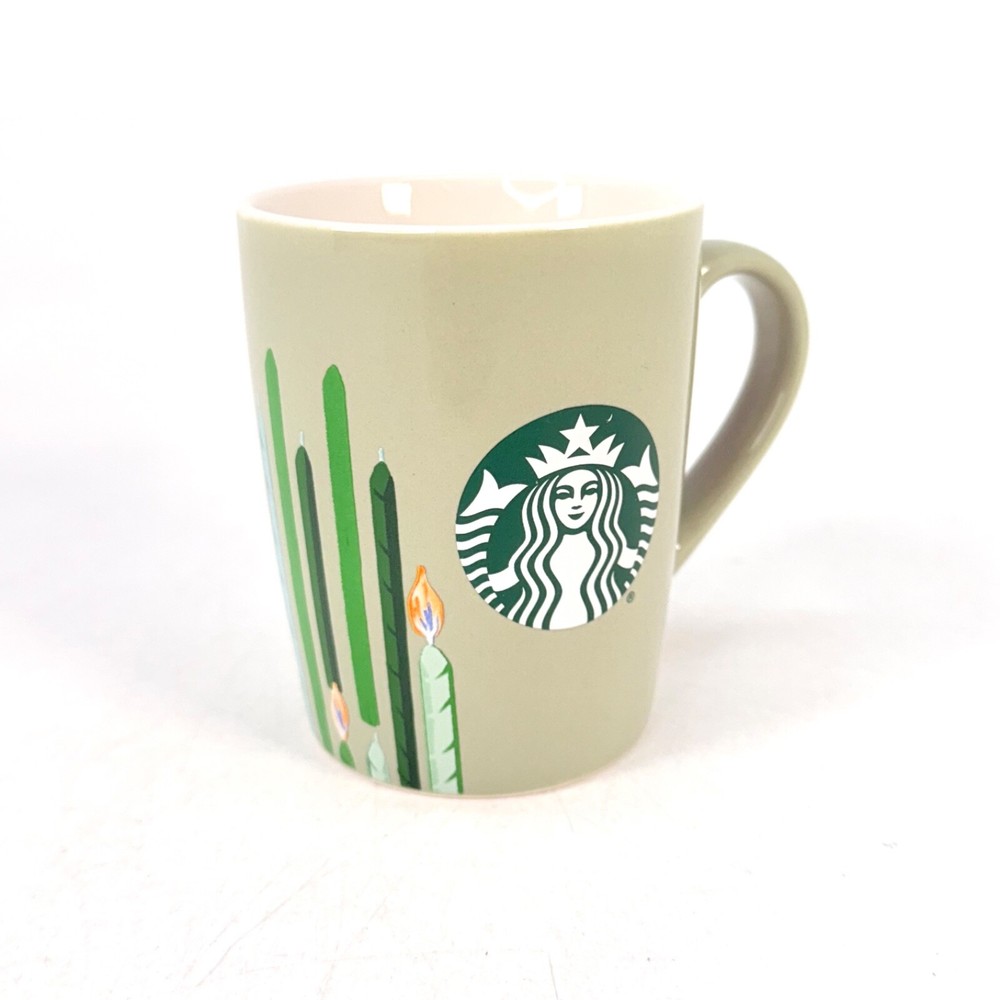Green Starbucks 2021 Birthday Mermaid Ceramic Coffee Mug 10 oz Cup