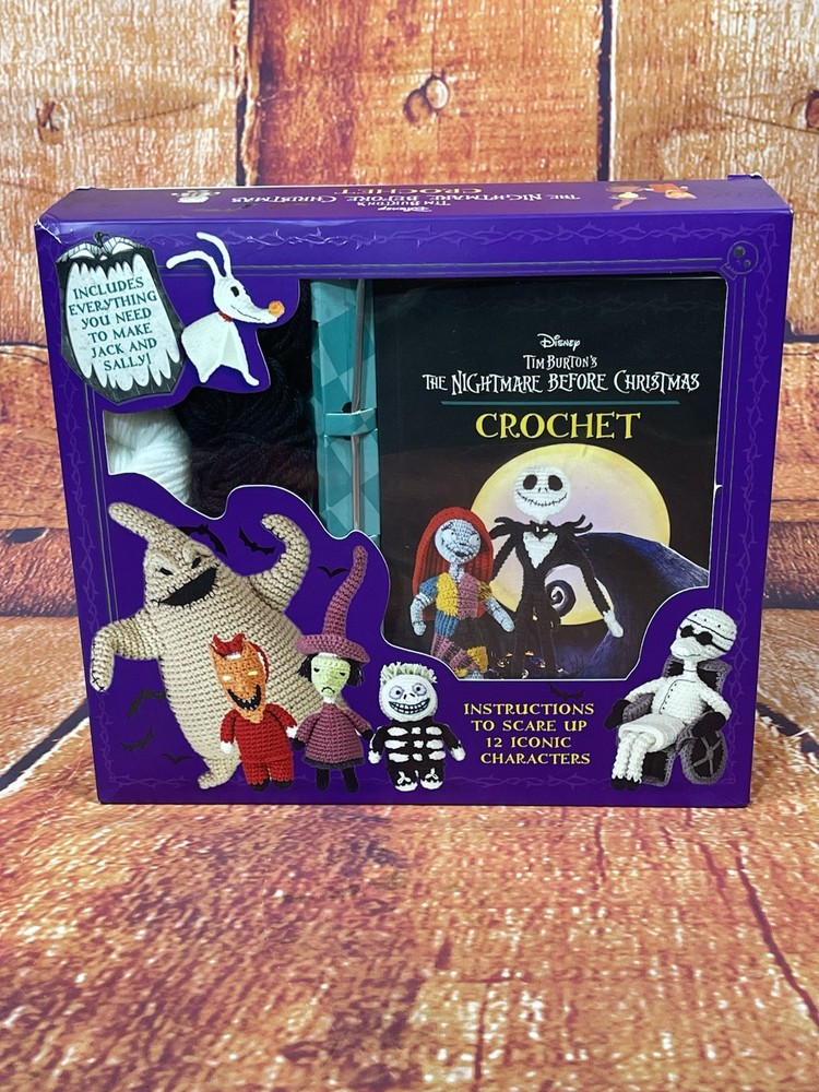 The Nightmare Before Christmas Crochet Kit Jack Skellington & Sally NIB