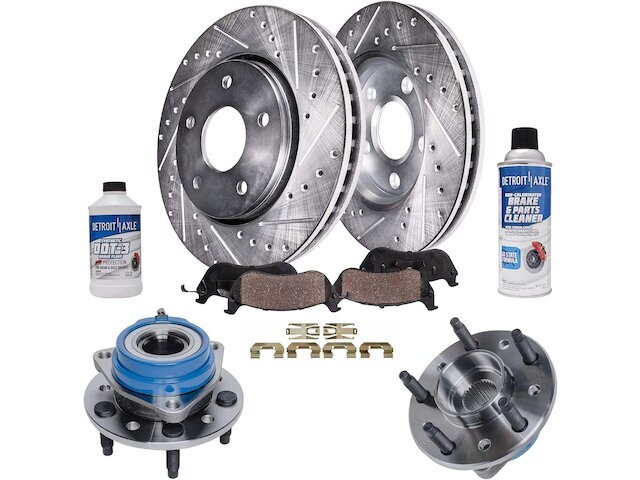For Alero Brake Pad and Rotor and Wheel Hub Kit Detroit Axle 63762JXSS