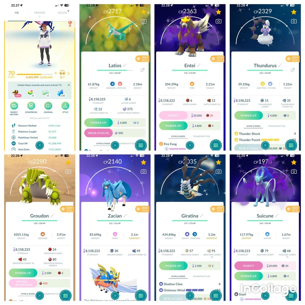 Poke AccGo|Lvl70|121 Legendaries|303 Shinies|Instan Deliver 24/7