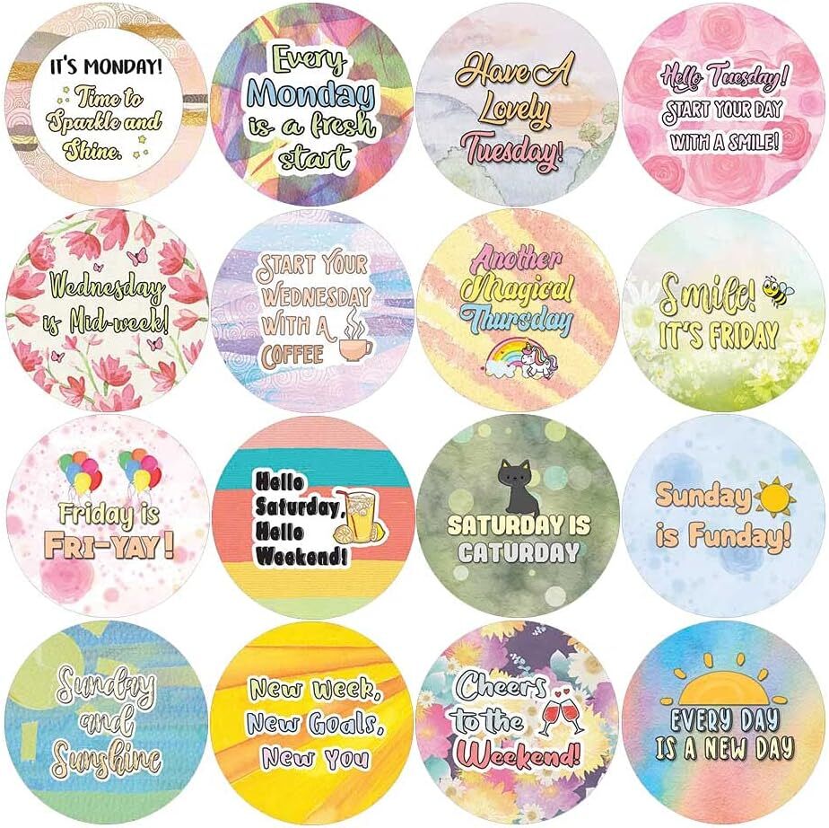 Boost Your Day with 10 Sets of 16 Motivational Stickers