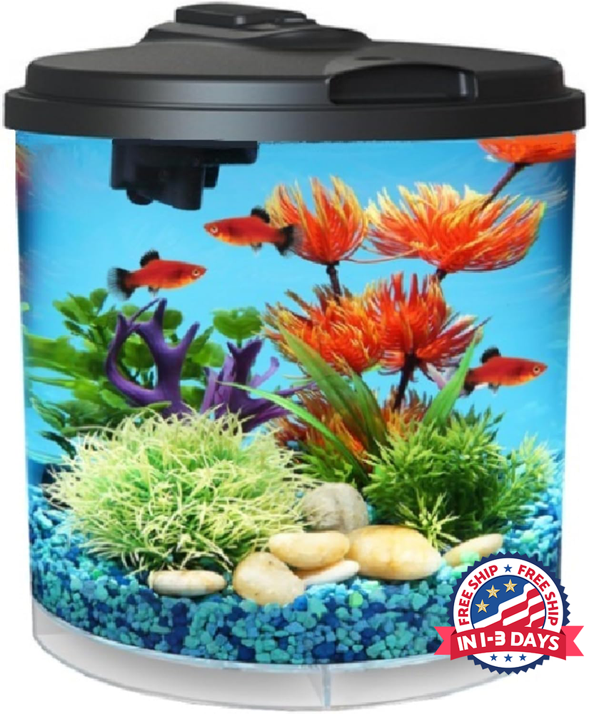 2-Gallon Classic LED Aquarium Starter Kit with Light NEW