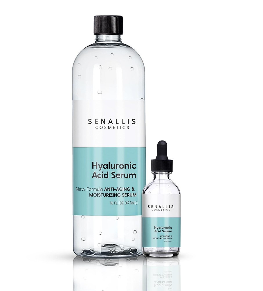 Hyaluronic Acid Serum 16 fl oz And 2 fl oz, Made From Pure Anti Aging/Wrinkle...