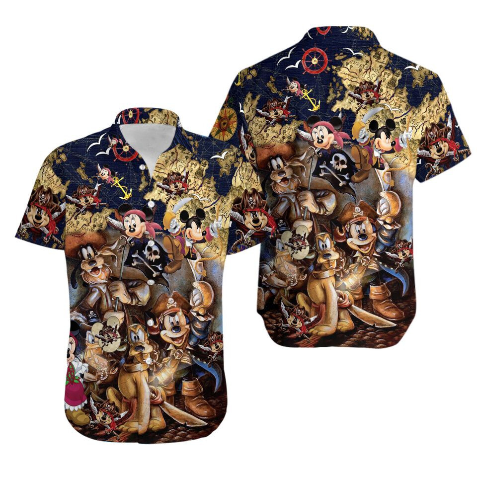 Disney Pirates Of Caribbean Aloha 3D HAWAII SHIRT US Size All Over Print