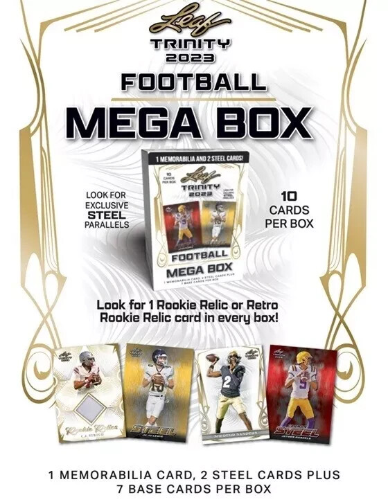 Rip & Ship - Fresh Case of 2023 Leaf Trinity Football Mega Box