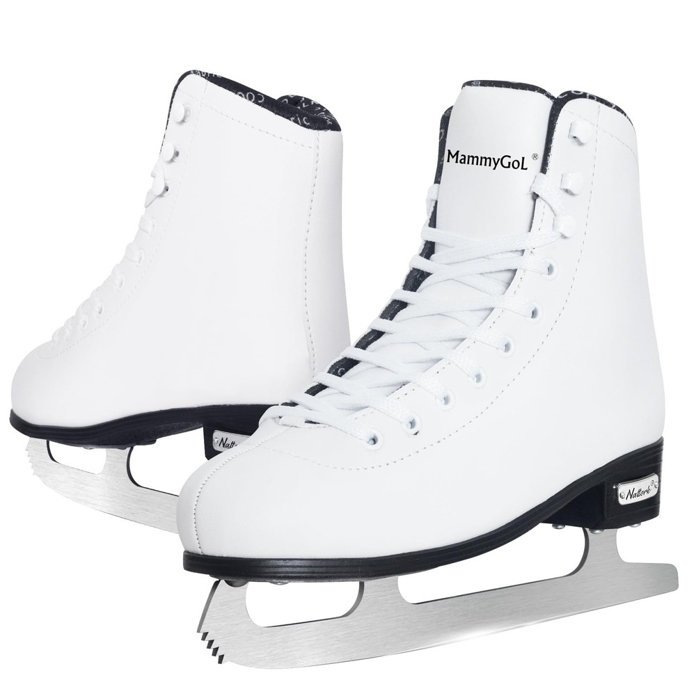 Classic Ice Figure Skates for Womens/Misses/Girls Lace up with Stainless Stee...
