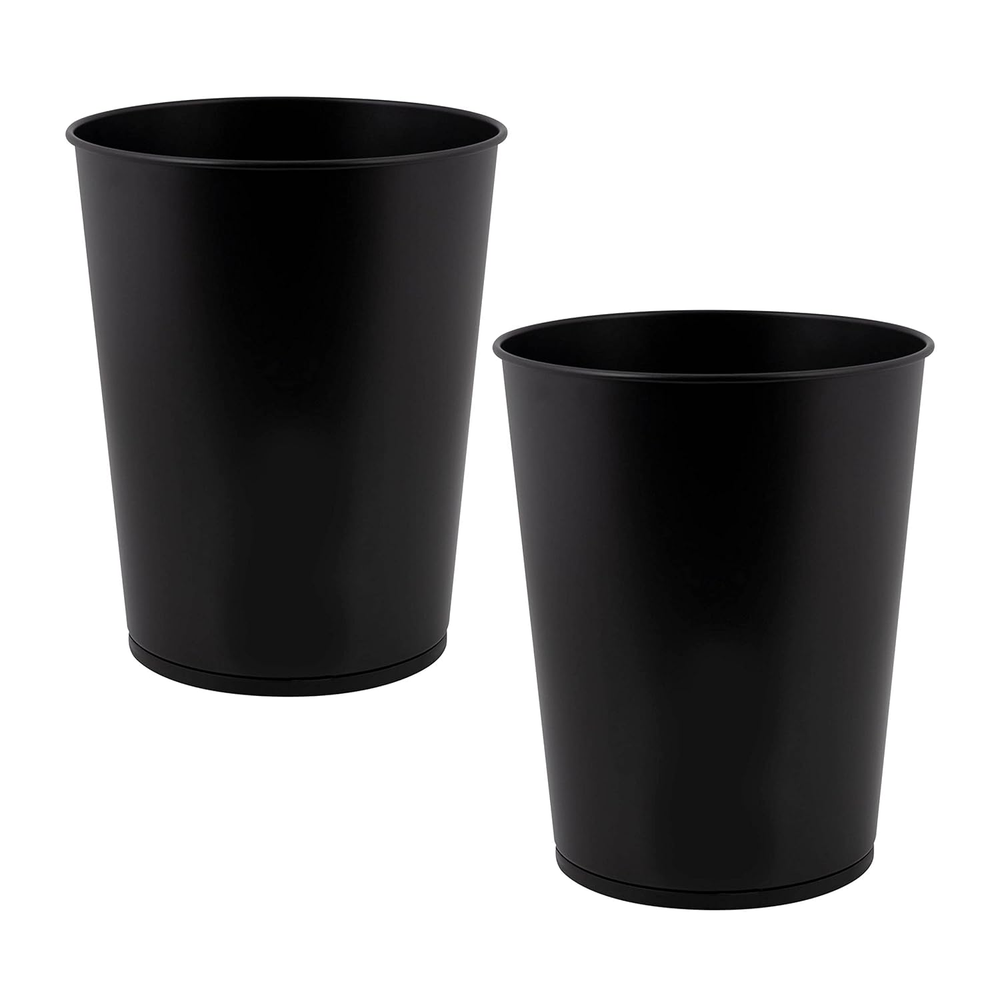 5 Liter Small Wastebasket | 2 Pack | round Open Top | Trash Can | Bathroom | Bed