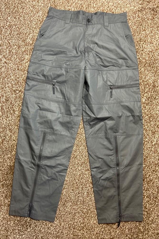 RAID Mens Grey Cotton Blend Hiking Pants Zip Waist 34 Leg 32 New
