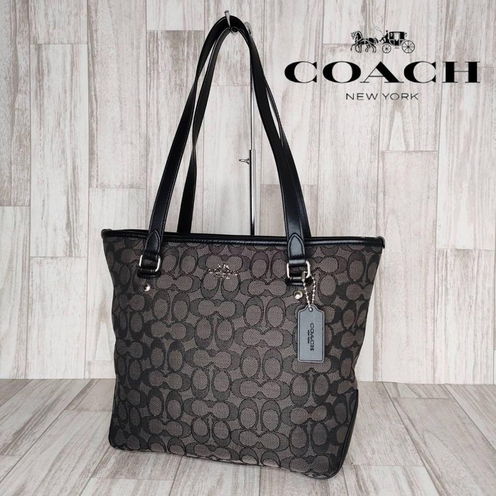 COACH Signature 53 Tote Bag Handbag in Premium Leather