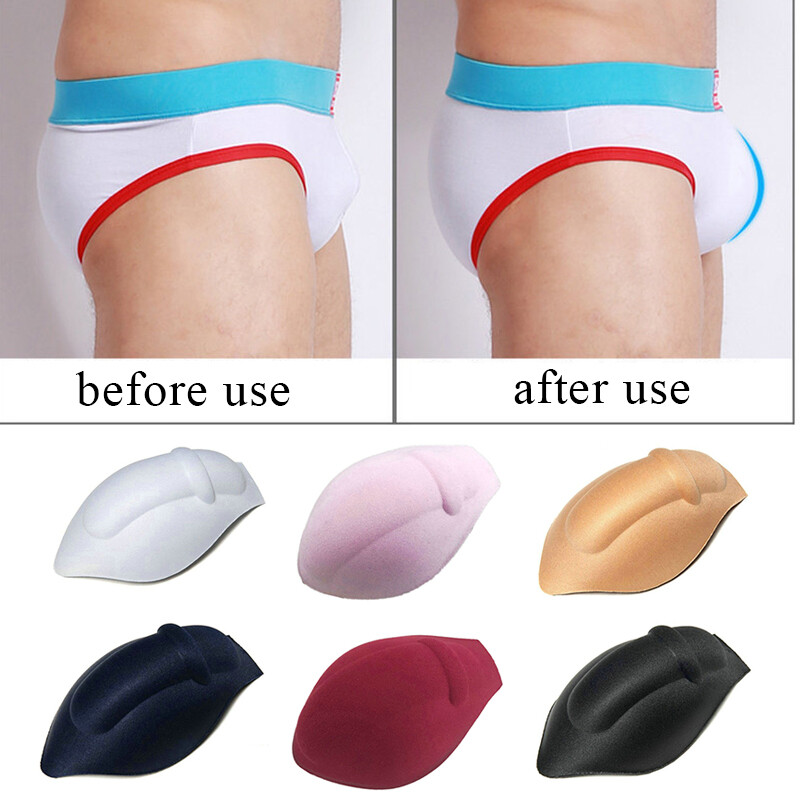 Men's Pair Bulge Enhancer Cup Pouch Sponge Pad Insert Swimwear Underwear Bigger#