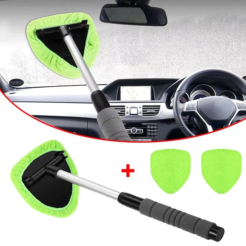 Extendable Windshield Cleaning Tool Kit Car Window Glass Wiper Cleaner Brush