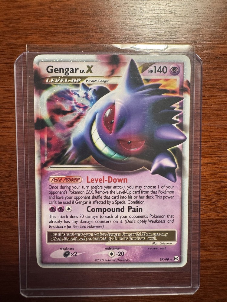 Pokémon Gengar LV.X Holo Rare Card 97/99 from Arceus Set