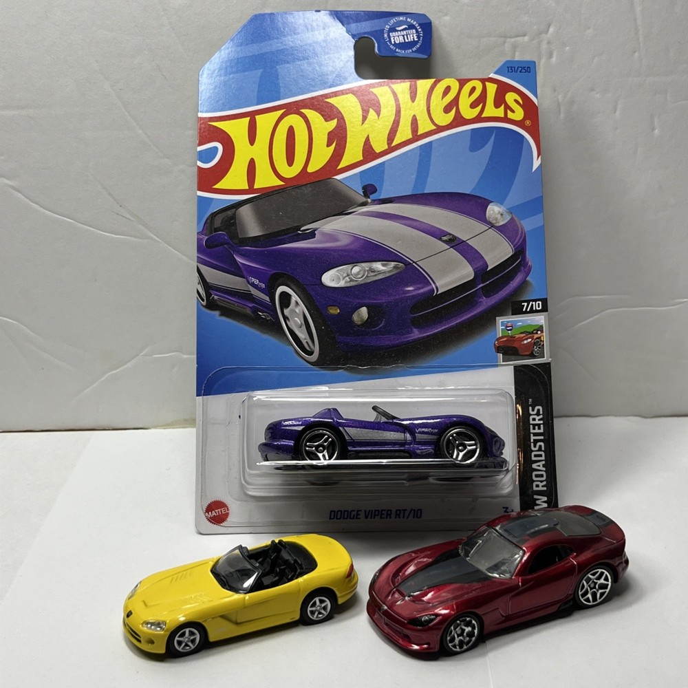 Hot Wheels 2013 Viper SRT Red 1:64 Die Cast, LOT Of 4