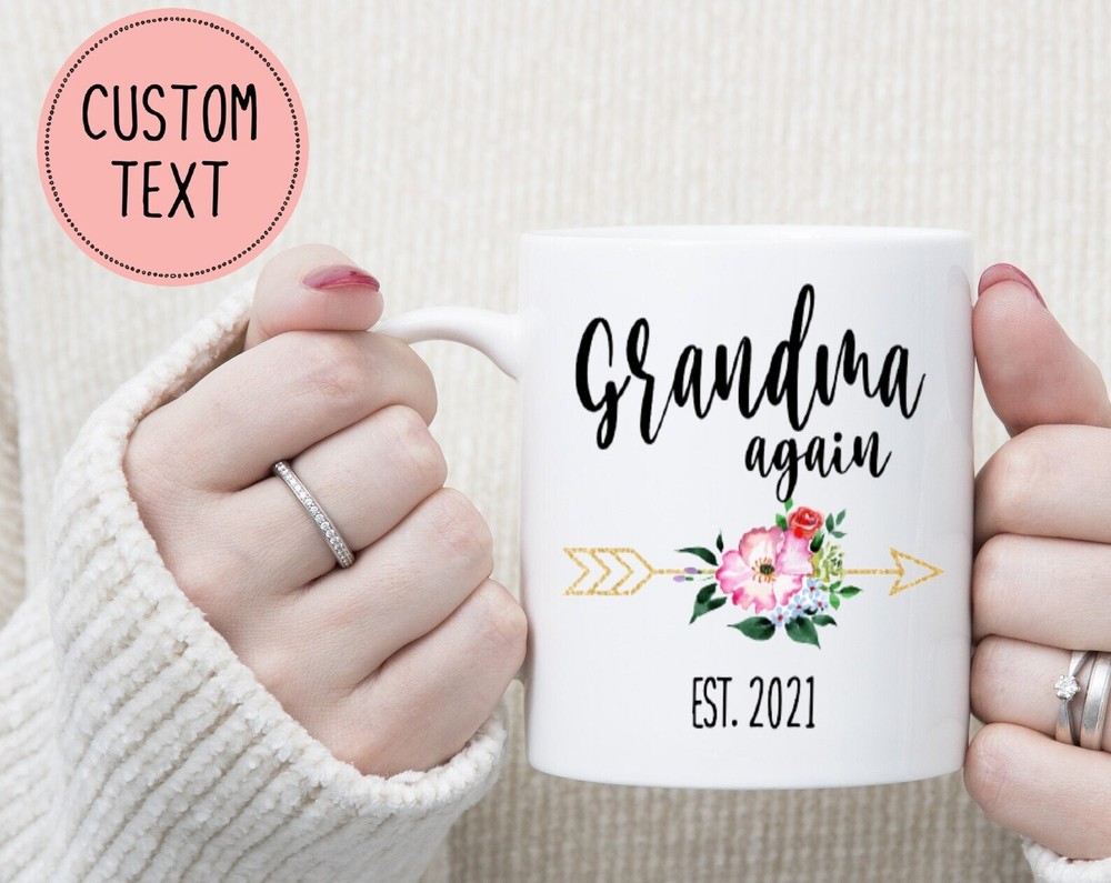 Grandma Again Pregnancy Reveal Mug Personalized Coffee Mug Personalized Coffee