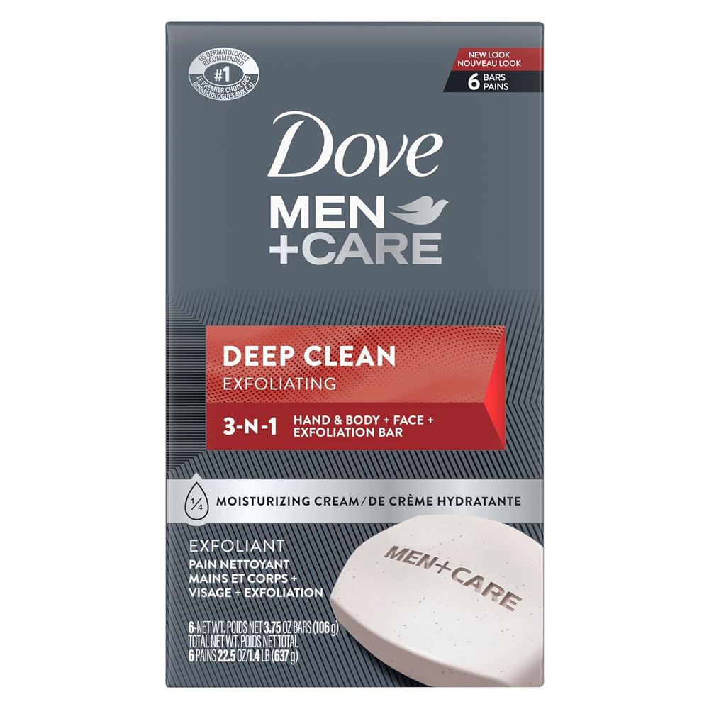 Dove Men+Care Moisturizing Body and Face Bar for Deep Clean Hydration