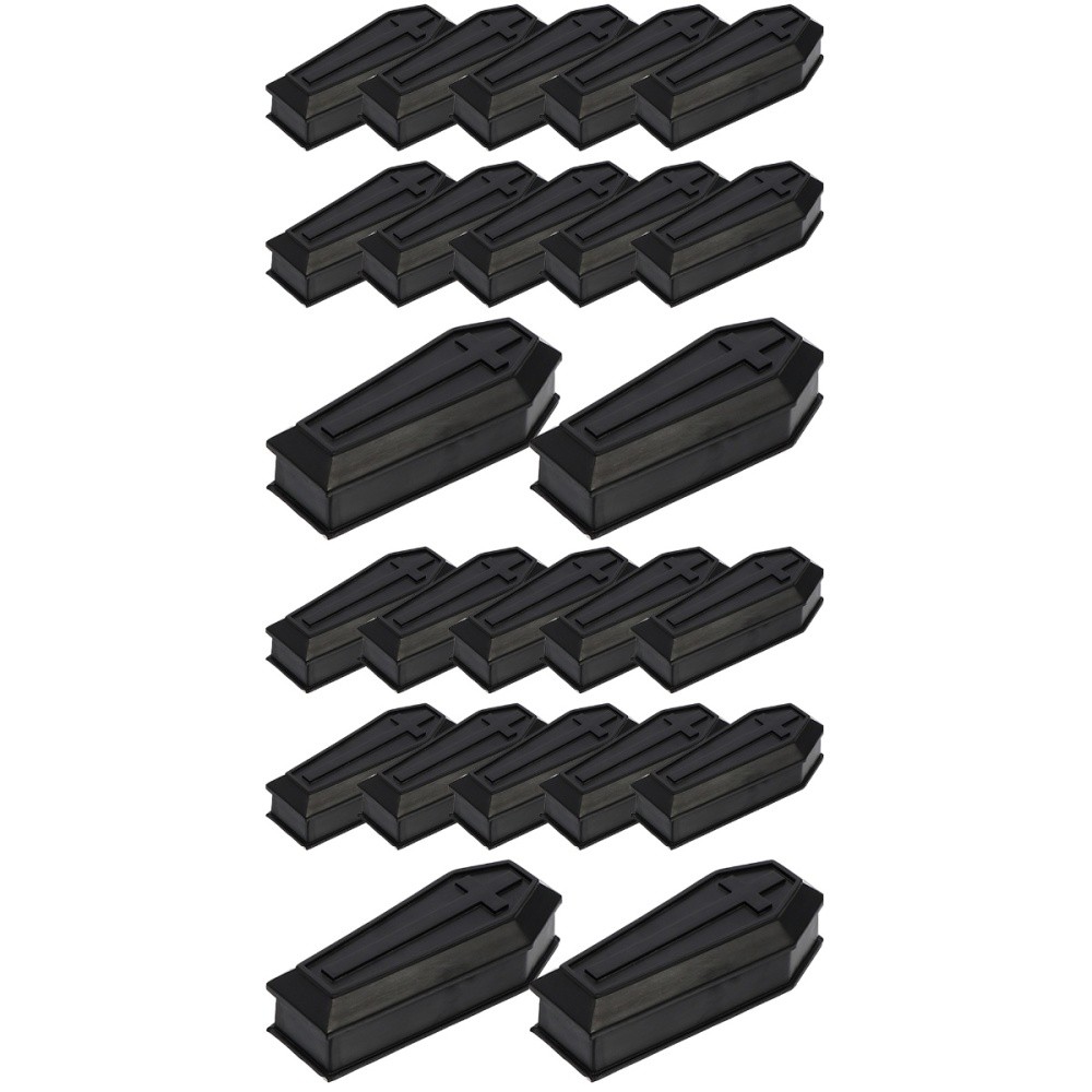 2-Pack Halloween Coffin Treat Boxes with Lids for Kids Party Props