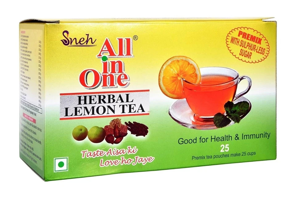 Herbal Lemon Tea Premix with Sulphur-Free Sugar 200g
