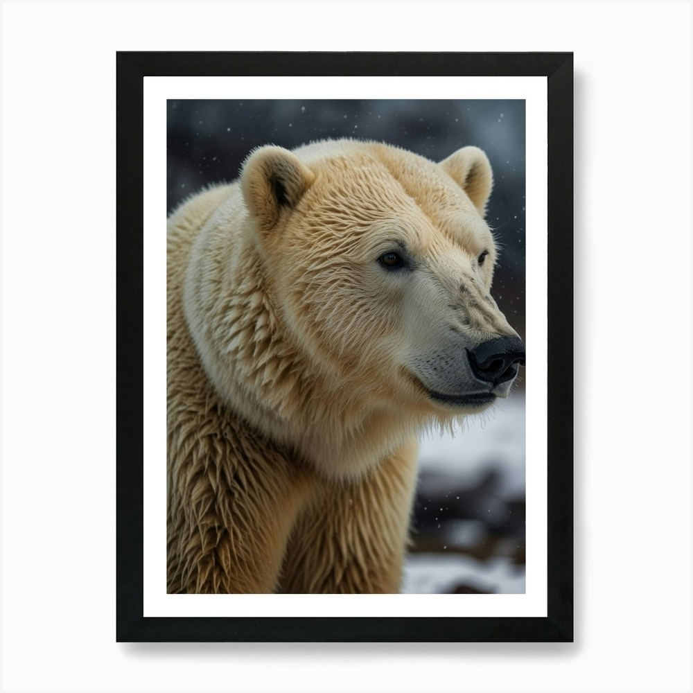 Polar Bear 4 Framed Canvas Art Print Wall Decor