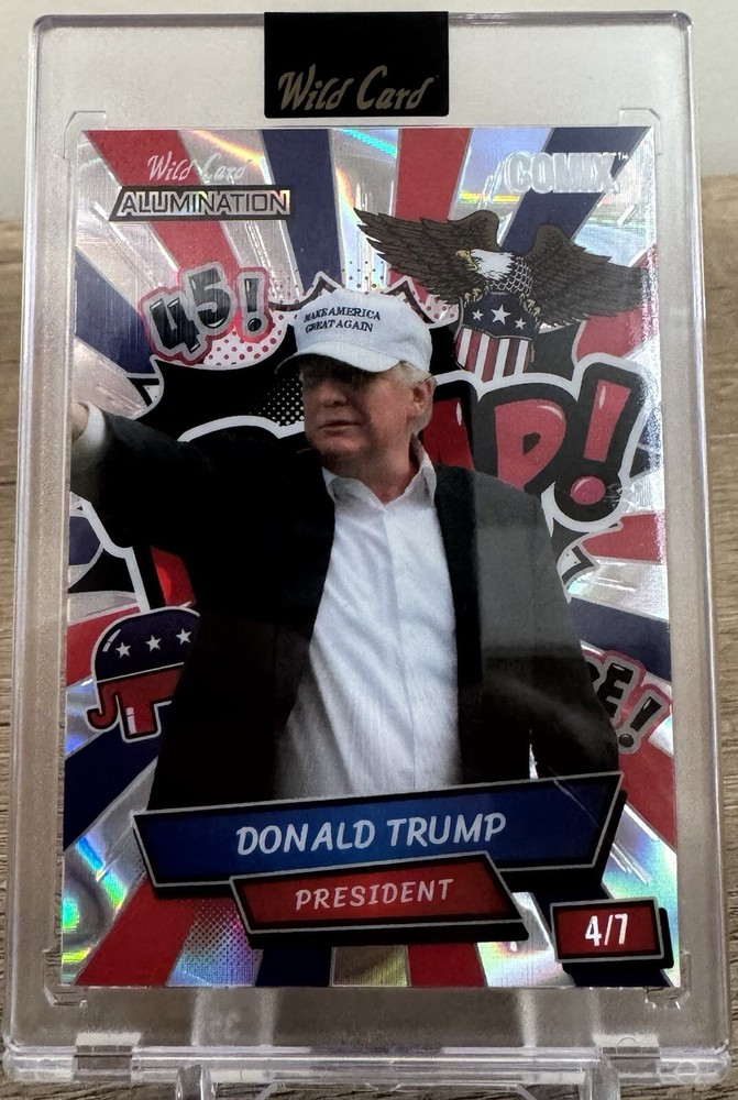 2024 Wild Card Alumination Comix Donald Trump PRESIDENCY MATCH 4/7 MAGA Hat