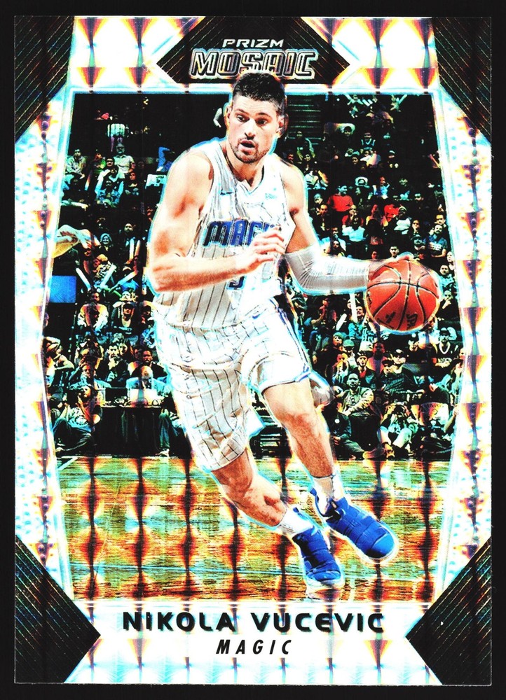 2017-18 Panini Mosaic Silver Prizm Nikola Vucevic Orlando Magic Card