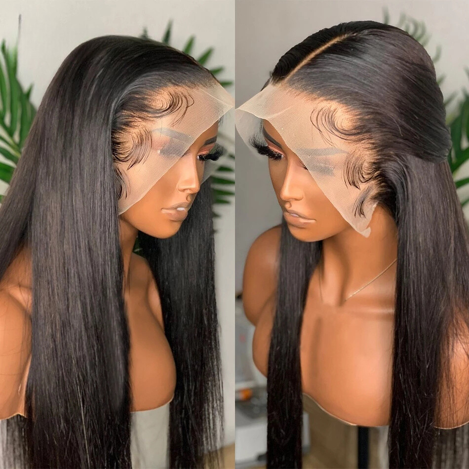 Straight HD Lace Front Wigs Pre Plucked for Black Women Human Hair