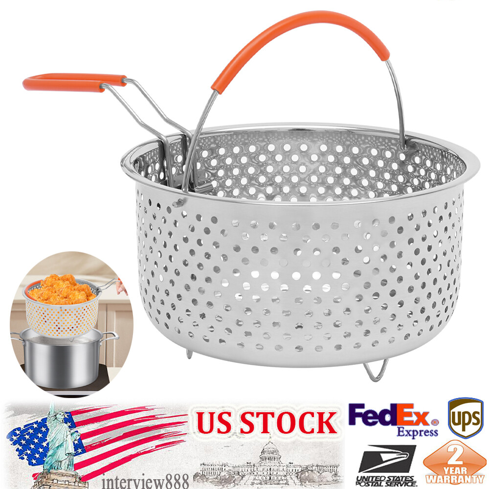Stainless Steel Fry Baskets w/ Handle Deep Fryer Strainer Blanching Basket, 20cm