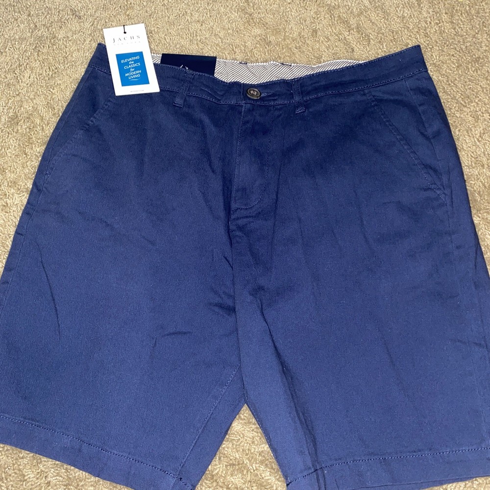 Jachs NY Mens size 32 New With Tags Solid Navy Blue Bleecker Short