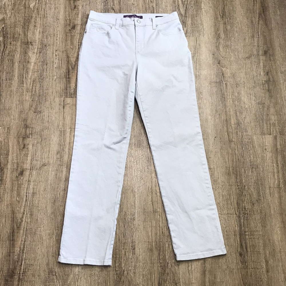 Gloria Vanderbilt Gray High Rise Denim Jeans Size 8 28.5 Inseam