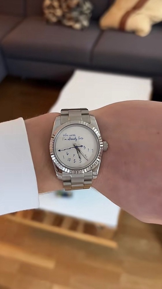 Who Cares I’m Already Late Novelty Watch