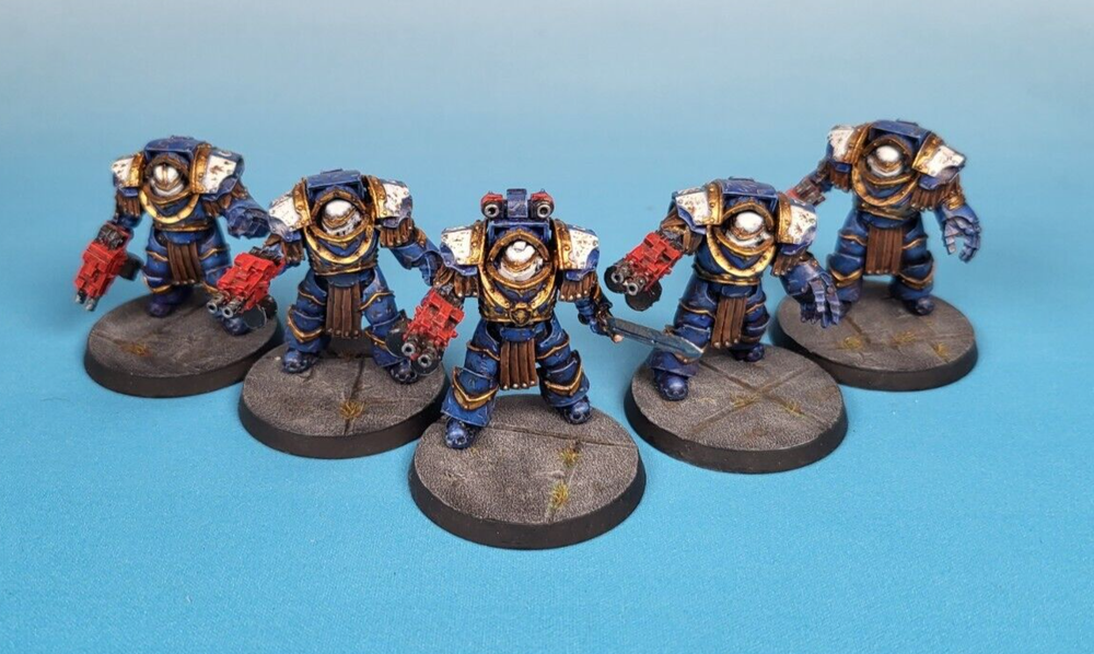 Warhammer Horus HeresyUltramarines Cataphractii Terminators x5 Forge World Model